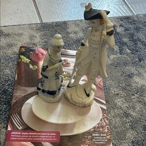 Porcelain Figurines in White and Blue